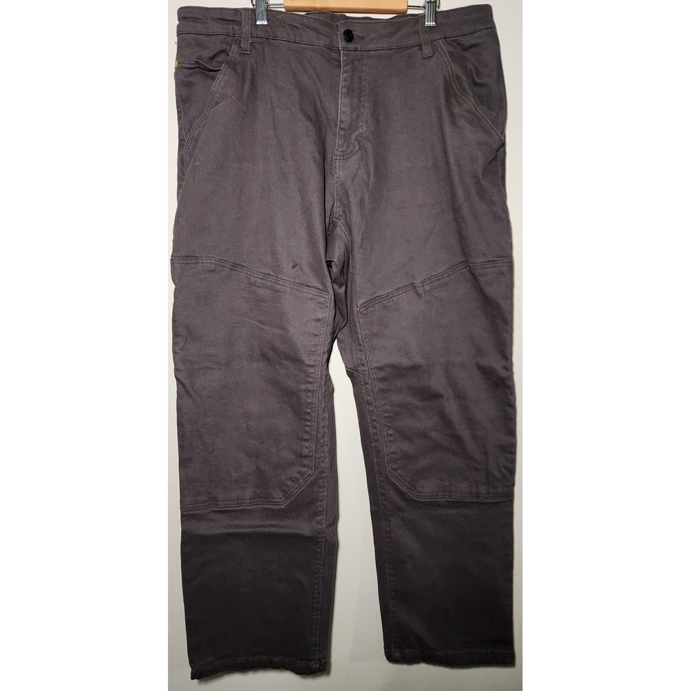 CAT Caterpillar Work Pants Men's 38x30 Gray Double Knee Carpenter Utility